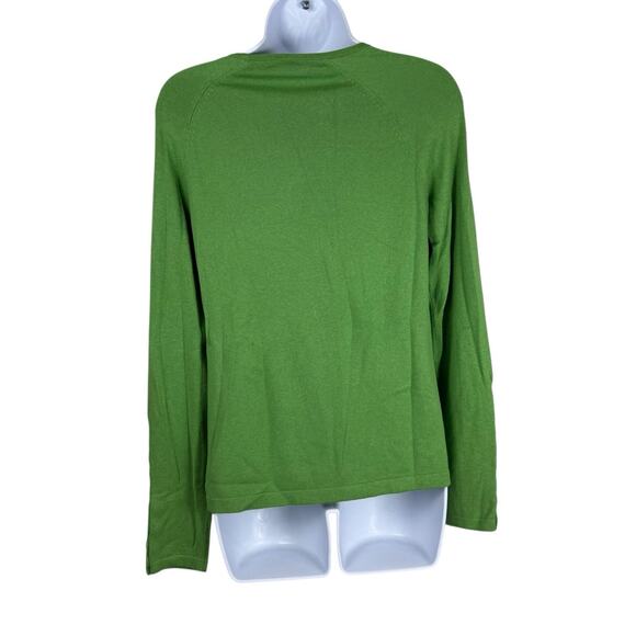 J McLaughlin Sweater Womens Small Green Jamey Pullover Old Money Quiet Luxury - Picture 6 of 10